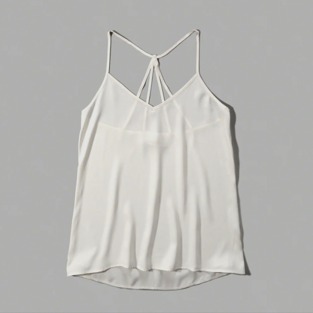 Abercrombie & Fitch Elegant White Spaghetti Strap Top